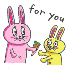 Rabbit brothers Usahiko and Usahei