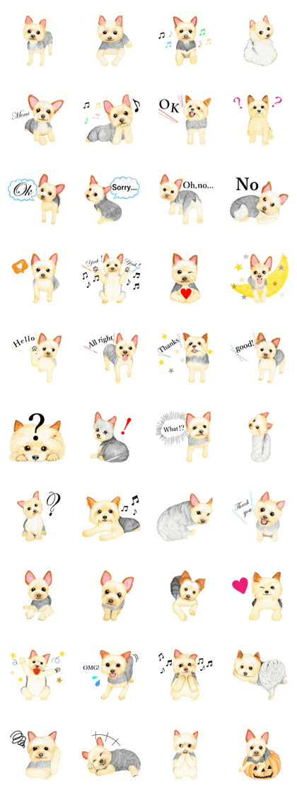 Yorkie Sticker (English)