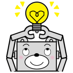 Sticker of the bear robot. (Eng ver.)