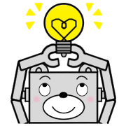 Sticker of the bear robot. (Eng ver.)