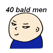 40 bald men