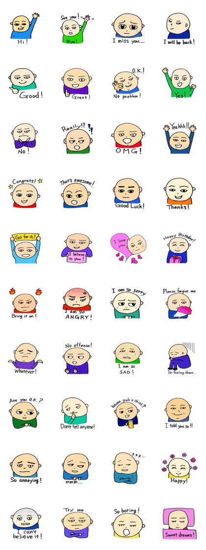 40 bald men
