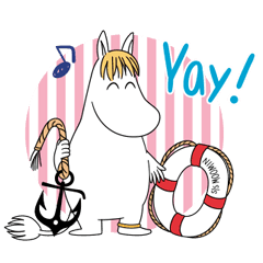 Stiker animasi musim panas Moomin