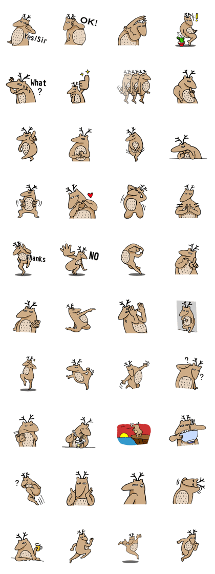 Funny Deer Stickers