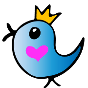 Sticker of bluebirds