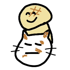 猫の上のメロンパン
