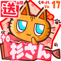 Cute cat's name sticker2 MY100520N21