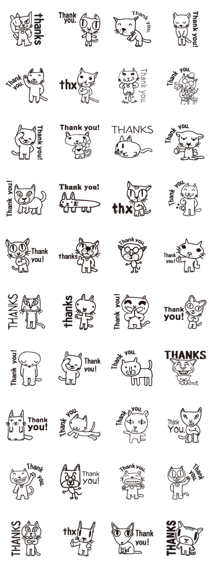 Thank you, cat sticker