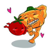 Pumkinboy and Tomatogirl