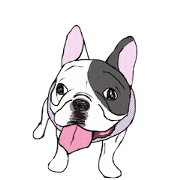 Sticker of the French-Bull drawn by 2Tom