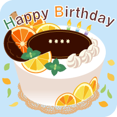 Named happy birthday cake.Ver.2