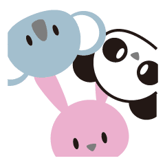 panda rabbit and koala