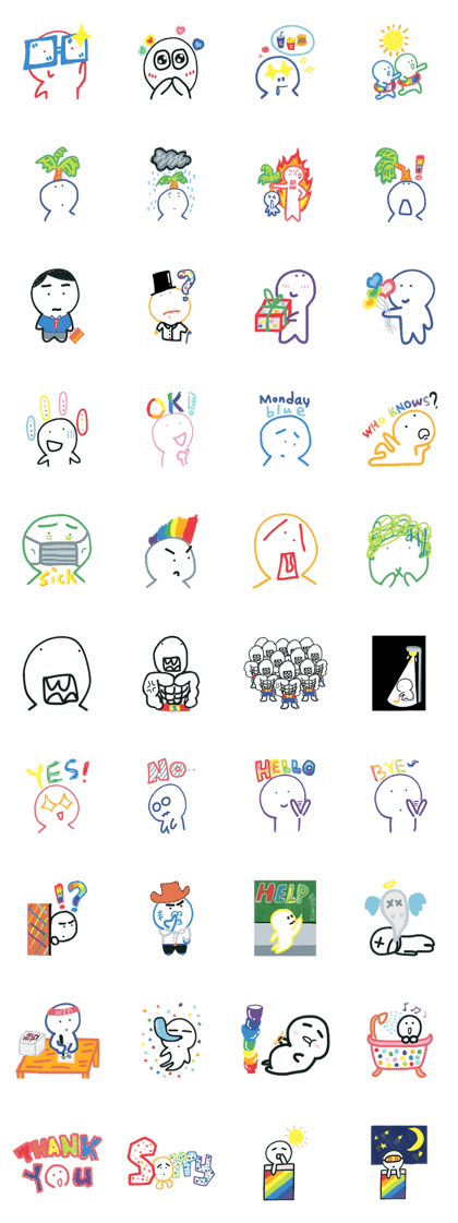 Colorful little Guys