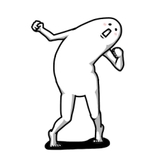 The white strange creatures, "Kimo man"
