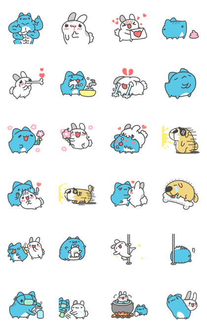 スタンプ無料GET!】 BugCat Capoo & Tutu - shining love｜ Stampick