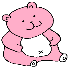 daily sticker of pink bear bile