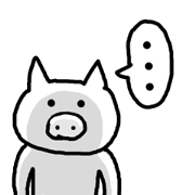 Silent white pig Silent white pig
