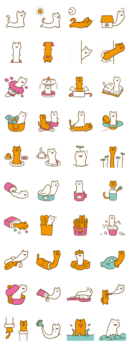 Long cats "Say hello anywhere"