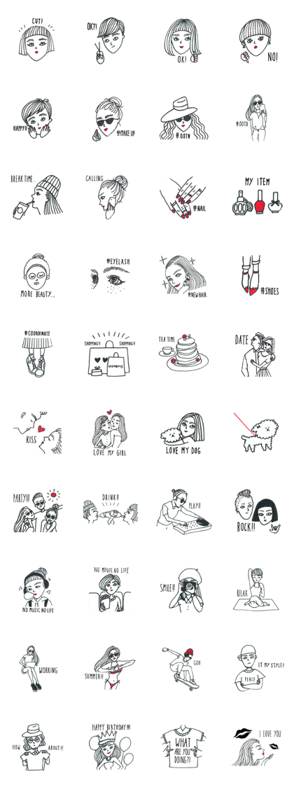 daily life sticker of party people daily life sticker of party people