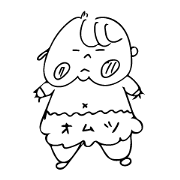 Sticker of baby  bokkunman