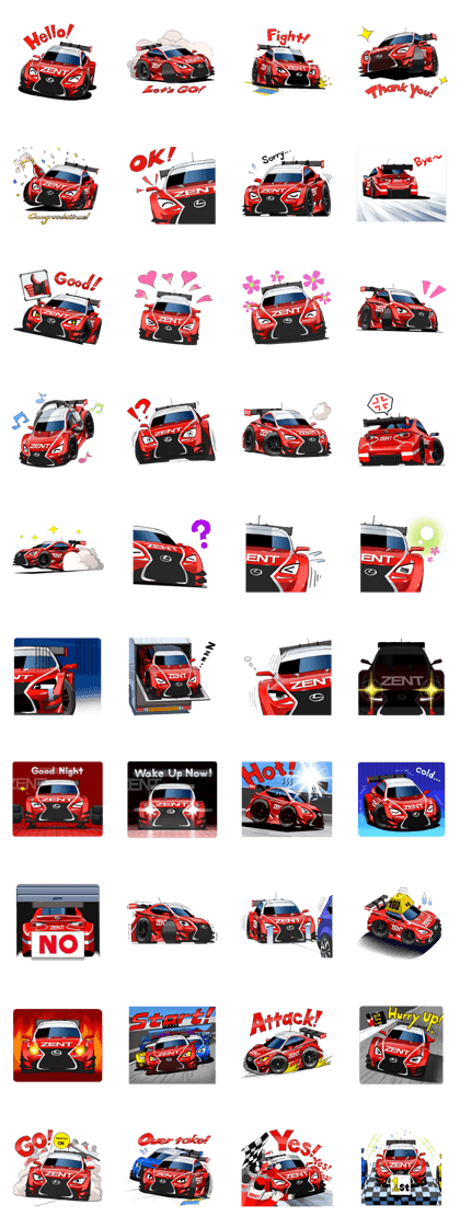 LEXUS TEAM ZENT CERUMO original sticker