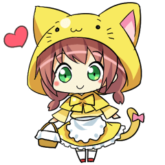 Cute Cat Hood Girl Line Stickers Line Store