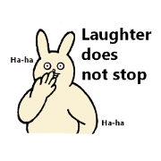 Insolent sticker of the fat rabbit