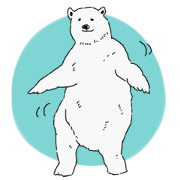 a white bear and a black bear