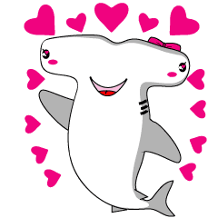 怒ると怖いキュートなシュモクザメの女の子 Line スタンプ Line Store