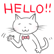 A snow white pretty kitten sticker A snow white pretty kitten sticker