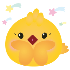PIYOSU of the chick  -Hangul sticker-