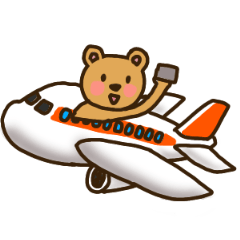 Working bear at a travel agent