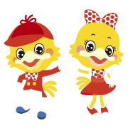 Sanuki dialect stamp of Peddy and Polly Sanuki dialect stamp of Peddy and Polly