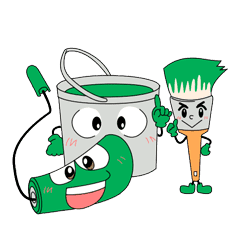 仲良しペンキ三兄弟と黒パグ Line スタンプ Line Store 仲良しペンキ三兄弟と黒パグ Line スタンプ Line Store