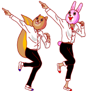 A rabbit and squirrel