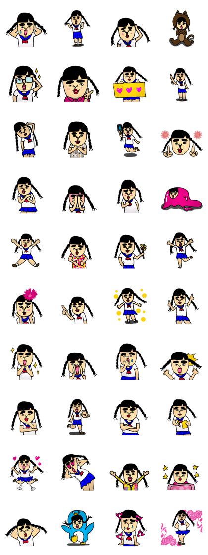 The cute girl says "Hello world!". The cute girl says "Hello world!".