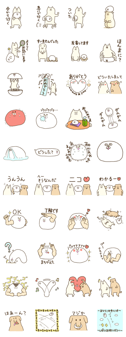 White that fellow and cat and dog