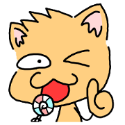 Lollipop-loving sassy cat Lollipop-loving sassy cat
