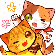 Four Animals set of "mew this hand" Four Animals set of "mew this hand"