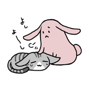 Rabbit and a cat and