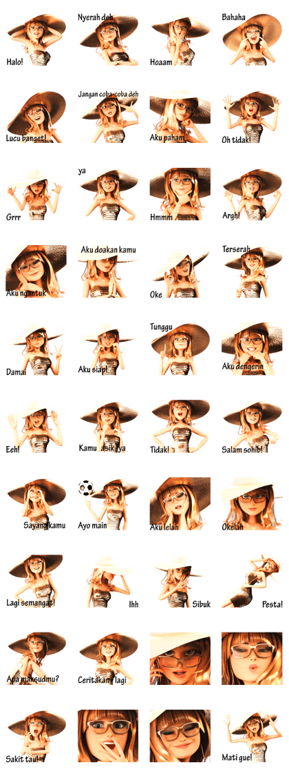 The Pretty Indo Girl with the Golden Hat