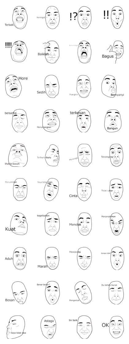 The Real Face Sticker 3  Ver.Indonesian