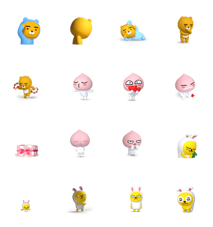 LINE Creators' Stickers - Kakao Friends Real Animated Stickers