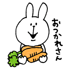 Sticker of a cute rabbit.