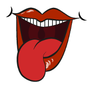 Comic cartoon of mouth