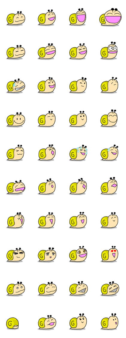 Snail's happy sticker8