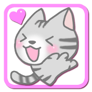 American Shorthair. Sticker of cat.