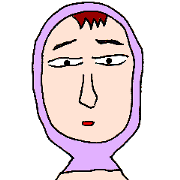 Sticker of a strange character.03.1