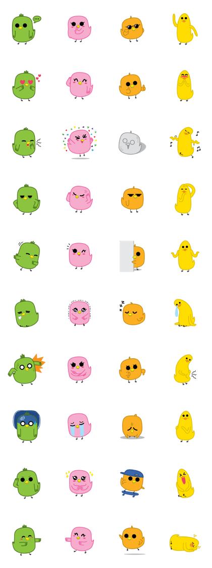 Colorful Chickens