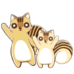 每天 花栗鼠 與小朋友一起 Line貼圖 Line Store